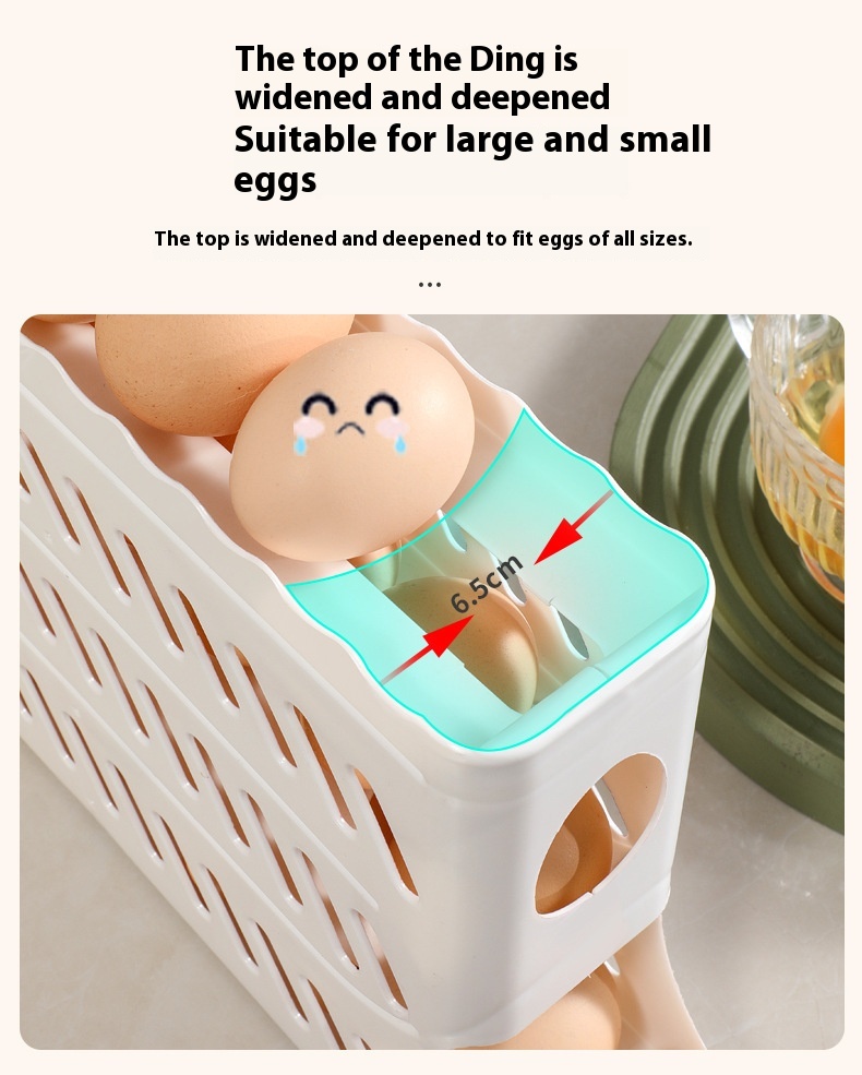 Title 12, Egg Storage Box Refrigerator Side Door Food Gra...