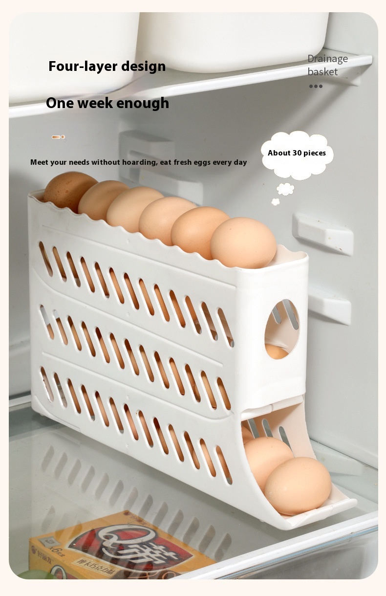 Title 2, Egg Storage Box Refrigerator Side Door Food Gra...