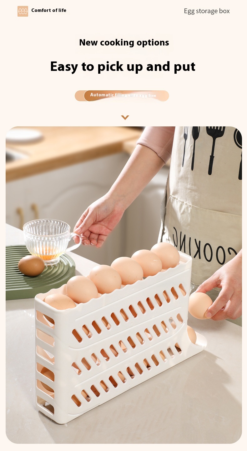 Title 8, Egg Storage Box Refrigerator Side Door Food Gra...