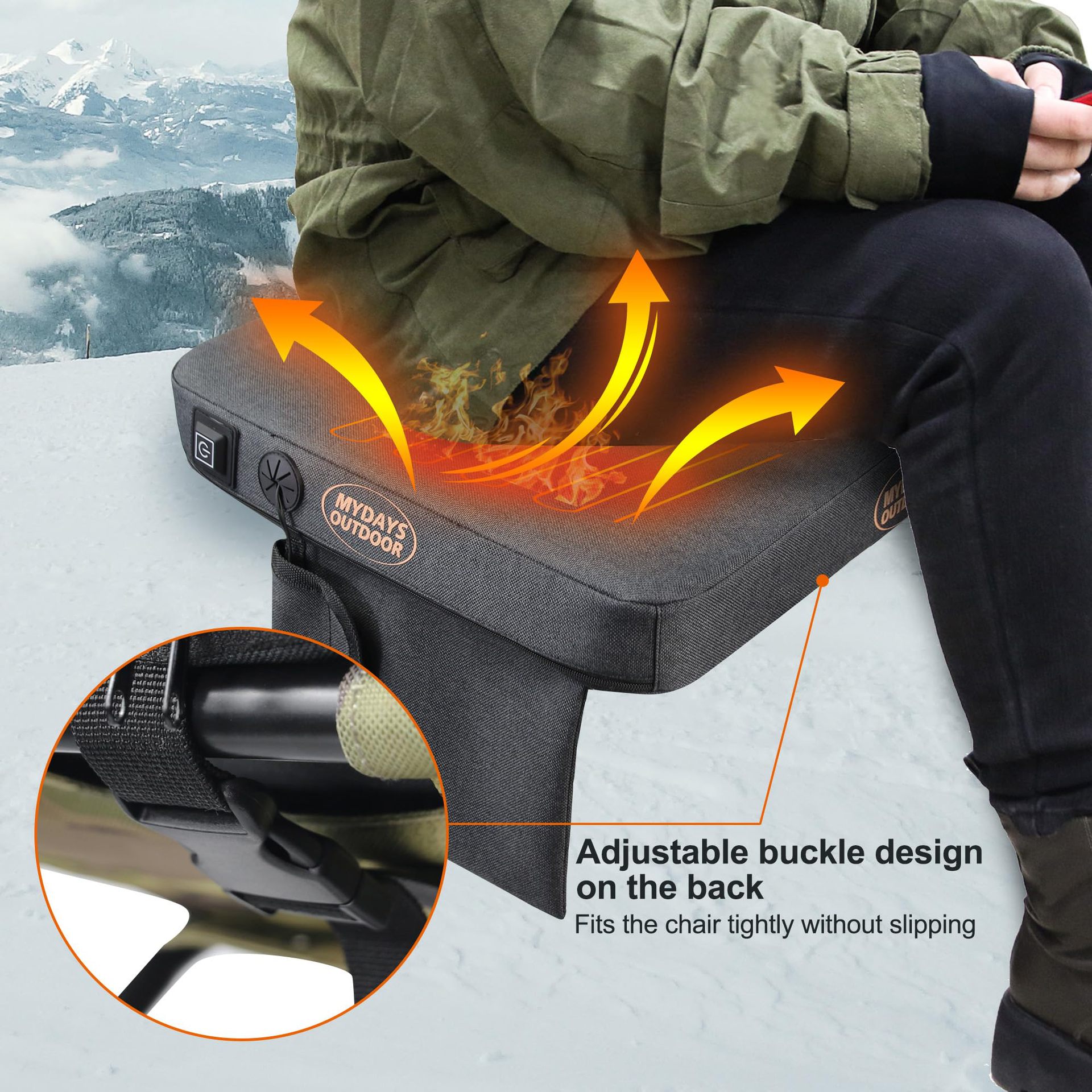 Cross-border Amazon Outdoor Usb Smart Heating Cushion The Third Gear