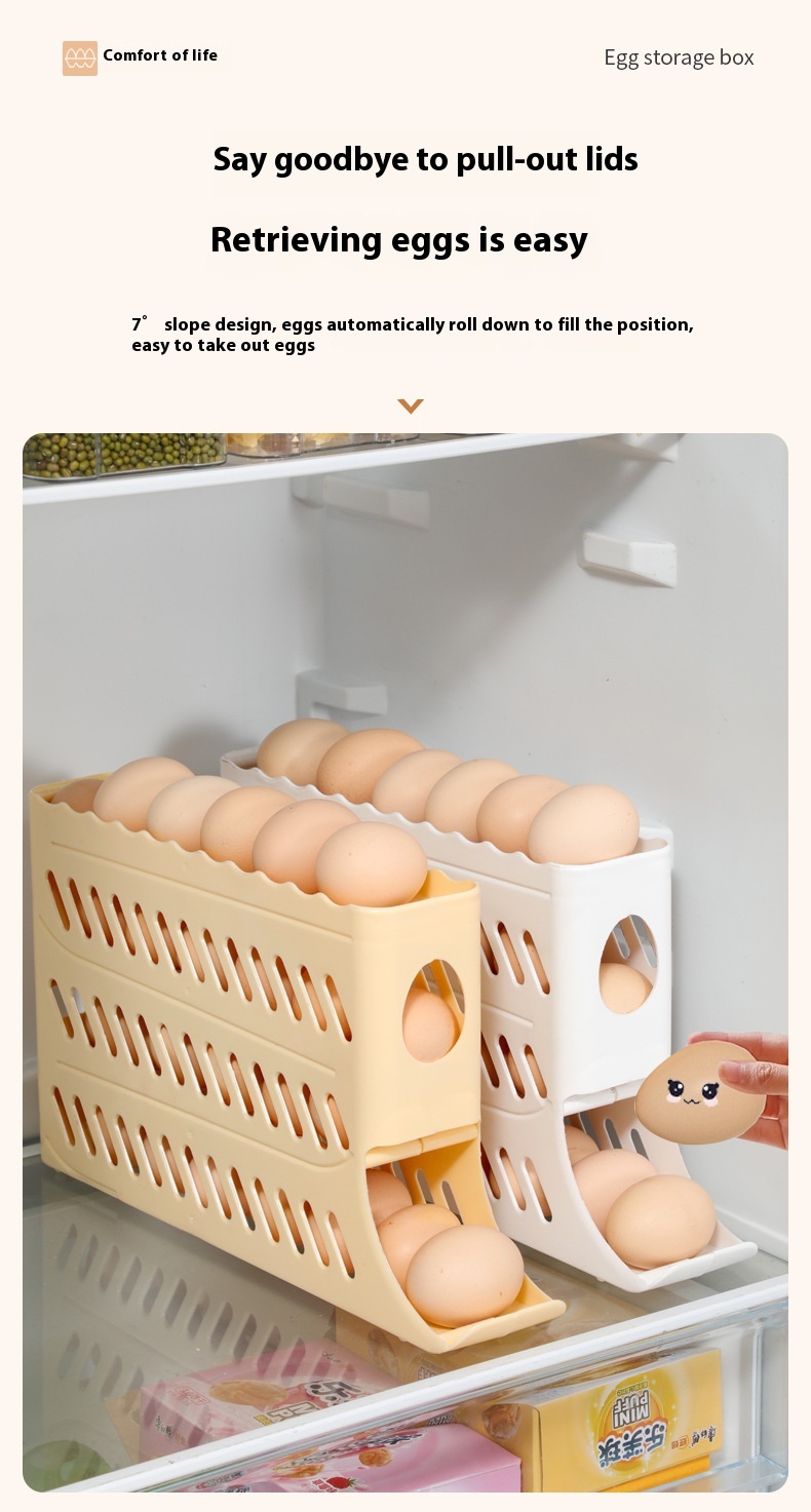 Title 16, Egg Storage Box Refrigerator Side Door Food Gra...