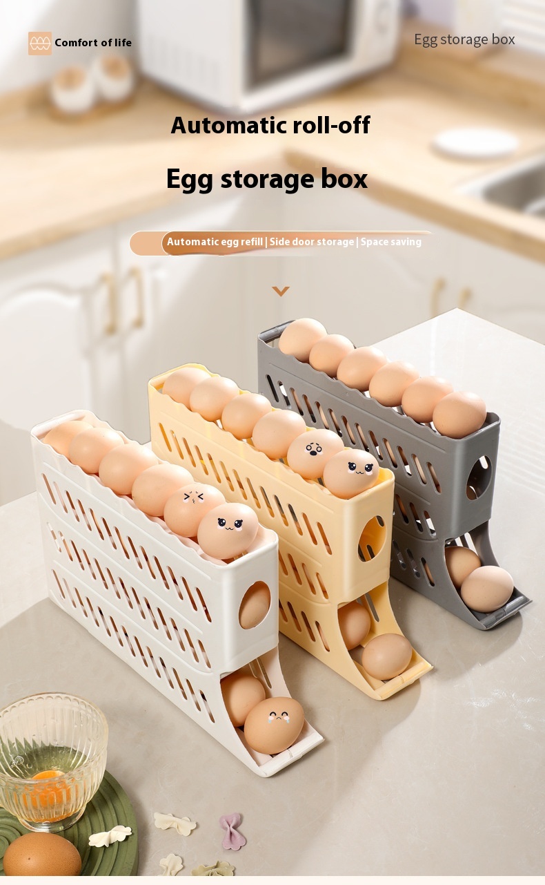 Title 1, Egg Storage Box Refrigerator Side Door Food Gra...