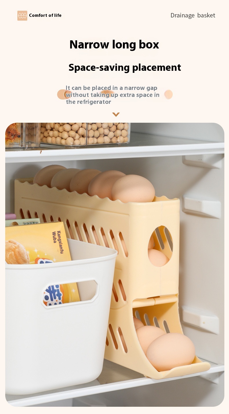 Title 5, Egg Storage Box Refrigerator Side Door Food Gra...