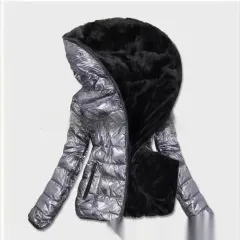 European And American Ladies Cotton Coat New Cotton-padded Coat Cotton Jacket Top - Silver - View 1