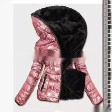 European And American Ladies Cotton Coat New Cotton-padded Coat Cotton Jacket Top - Pink