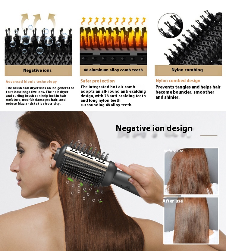 Title 2, Multifunctional Three-in-one Hot Air Comb Hair ...