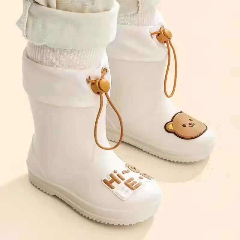 Children's Non-slip Drawstring Waterproof Rain Boots