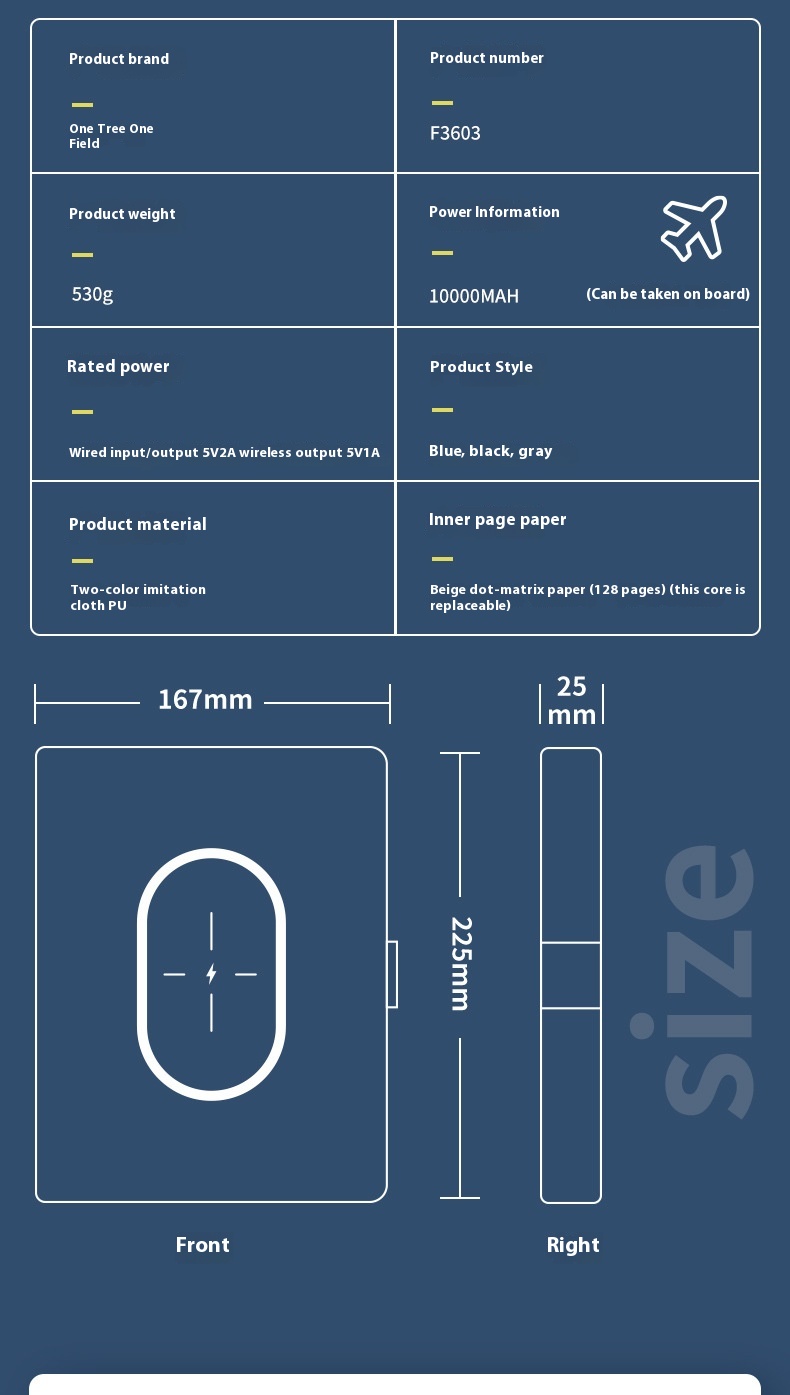 Title 6, Wireless Charging Notizblock Kreatives Multifun...