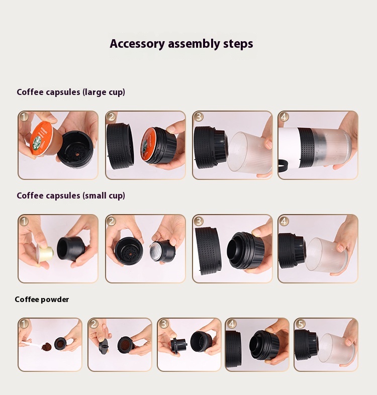 Title 4, Portable Italian Capsule Coffee Machine Electri...