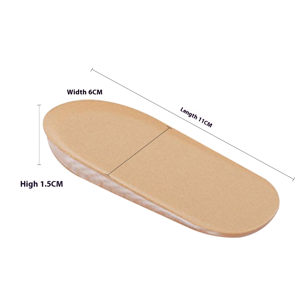 Title 2, Invisible Inner Heightening Shoe Pad Heel Comfo...