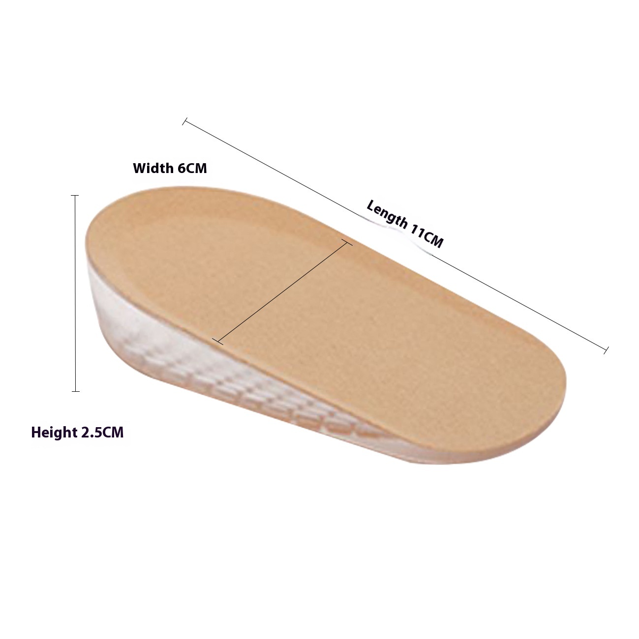 Title 8, Invisible Inner Heightening Shoe Pad Heel Comfo...