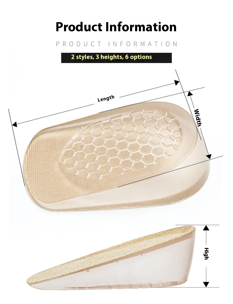 Title 10, Invisible Inner Heightening Shoe Pad Heel Comfo...