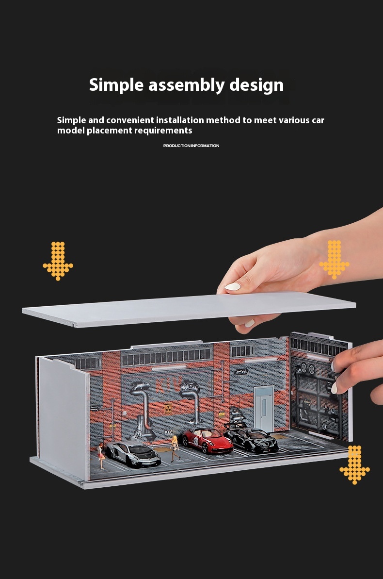 Title 10, Miniature Scene Model Assembled Parking Lot Dis...