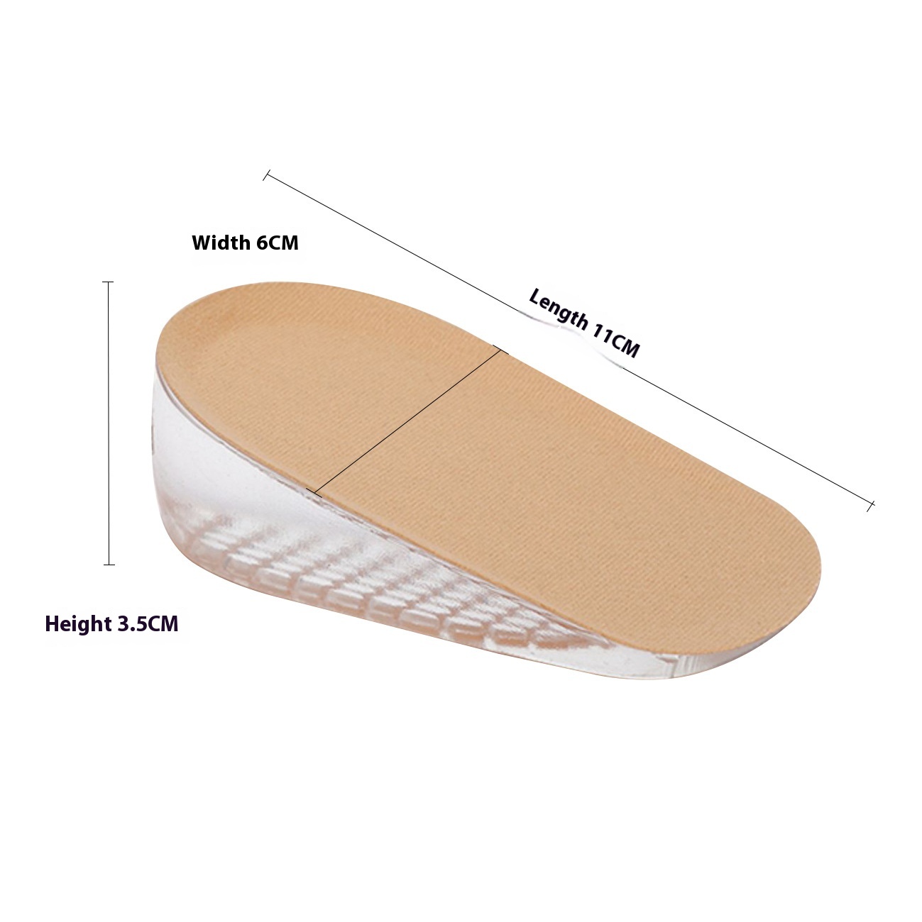 Title 13, Invisible Inner Heightening Shoe Pad Heel Comfo...