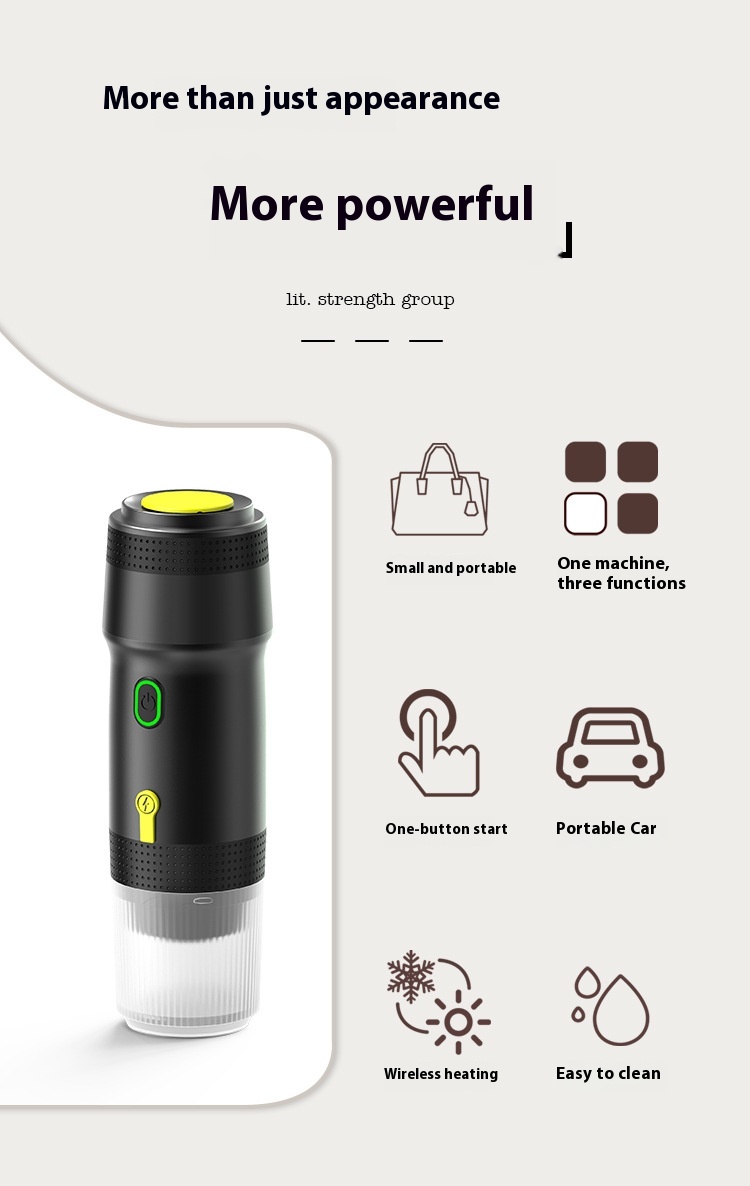 Title 7, Portable Italian Capsule Coffee Machine Electri...