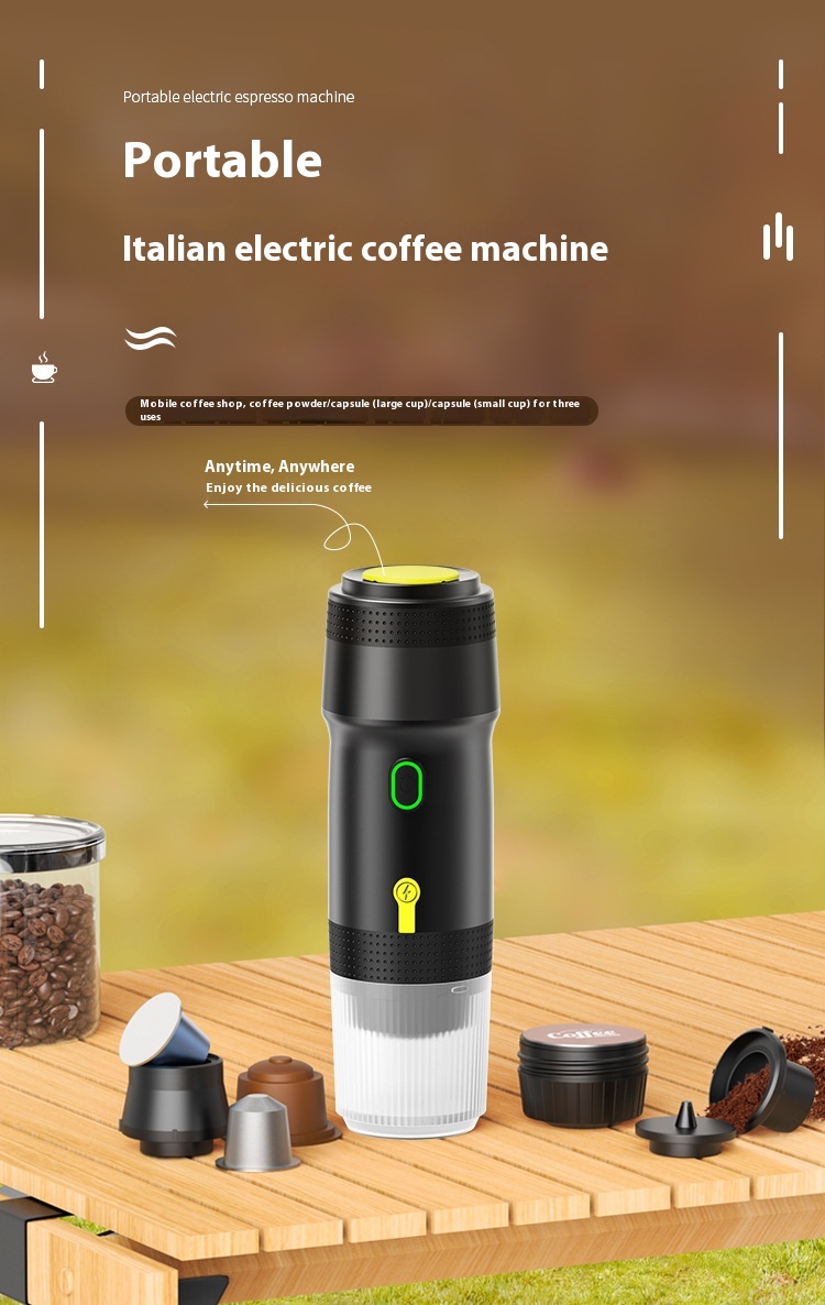 Title 6, Portable Italian Capsule Coffee Machine Electri...