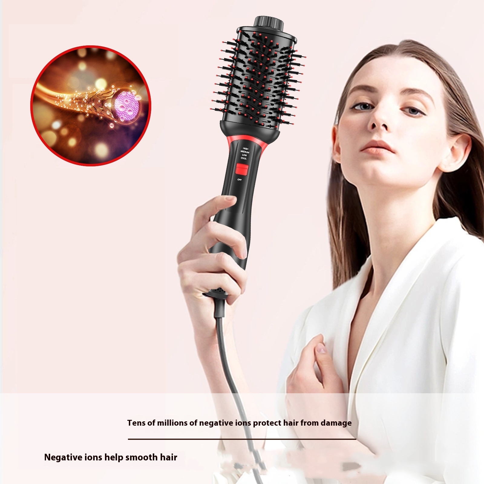 Title 12, Big Wave Shape Multifunction Curlers Hot Air Comb