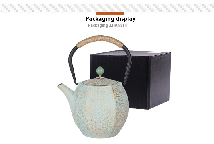 Title 6, Cast Iron Teapot Bright Enamel Inner Wall Kettle