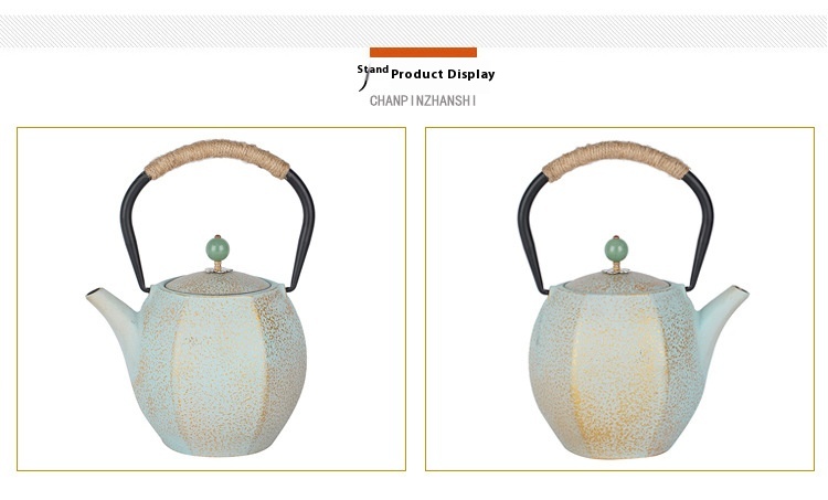 Title 2, Cast Iron Teapot Bright Enamel Inner Wall Kettle