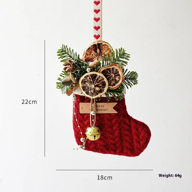 Christmas Decoration Knitted Christmas Stockings Scene Layout – image 8