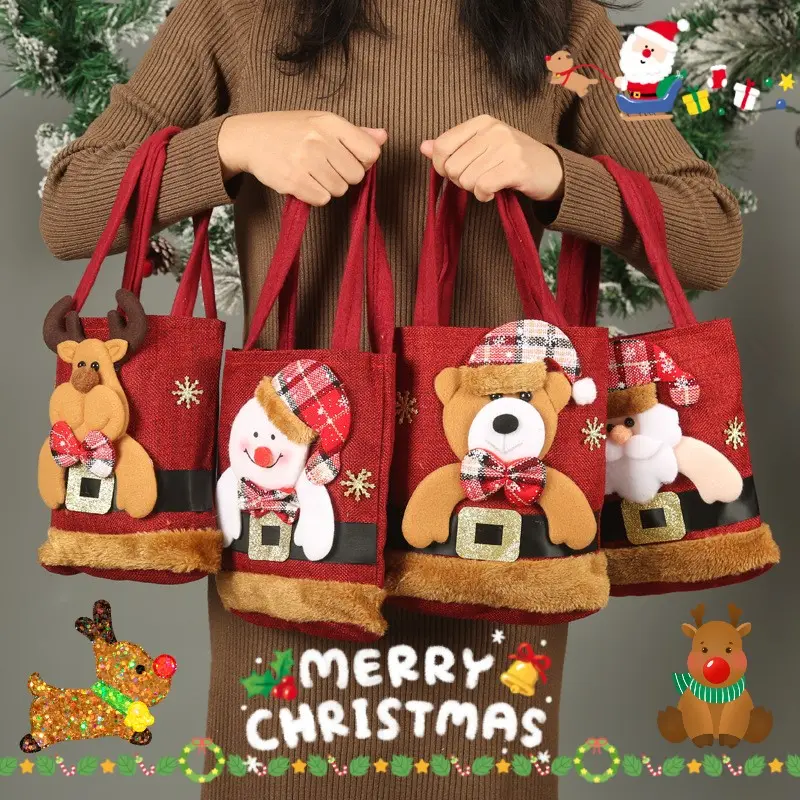 Christmas Candy Gift Tote Bag for Kids Funny Creative
