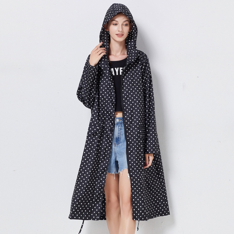 Raincoat Mid-length Windproof Outdoor Poncho Tide