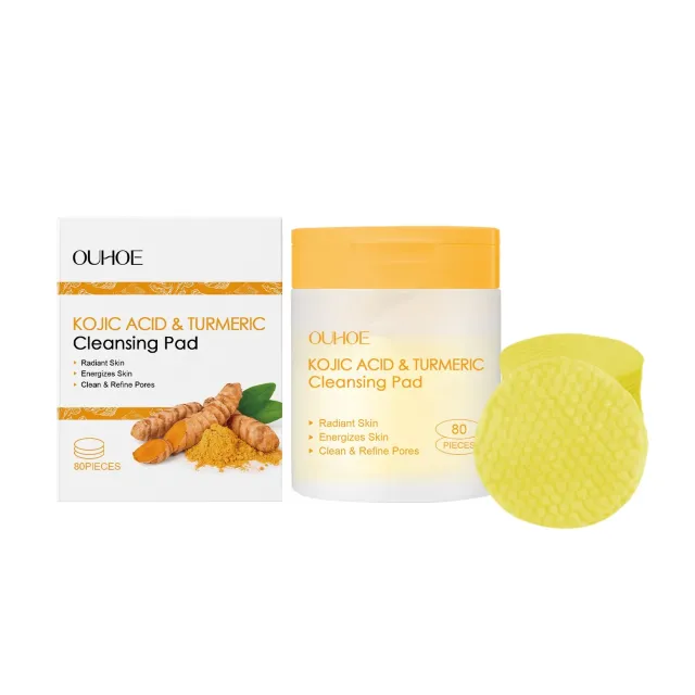 Curcumin Acid And Turmeric Cleaning Cotton Pads 80 Pieces - Shop at LoveMi