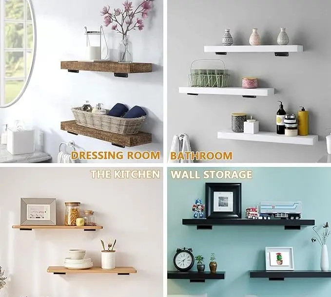 One-word Support Frame Load-bearing Thickened Shelf Wall Shelf