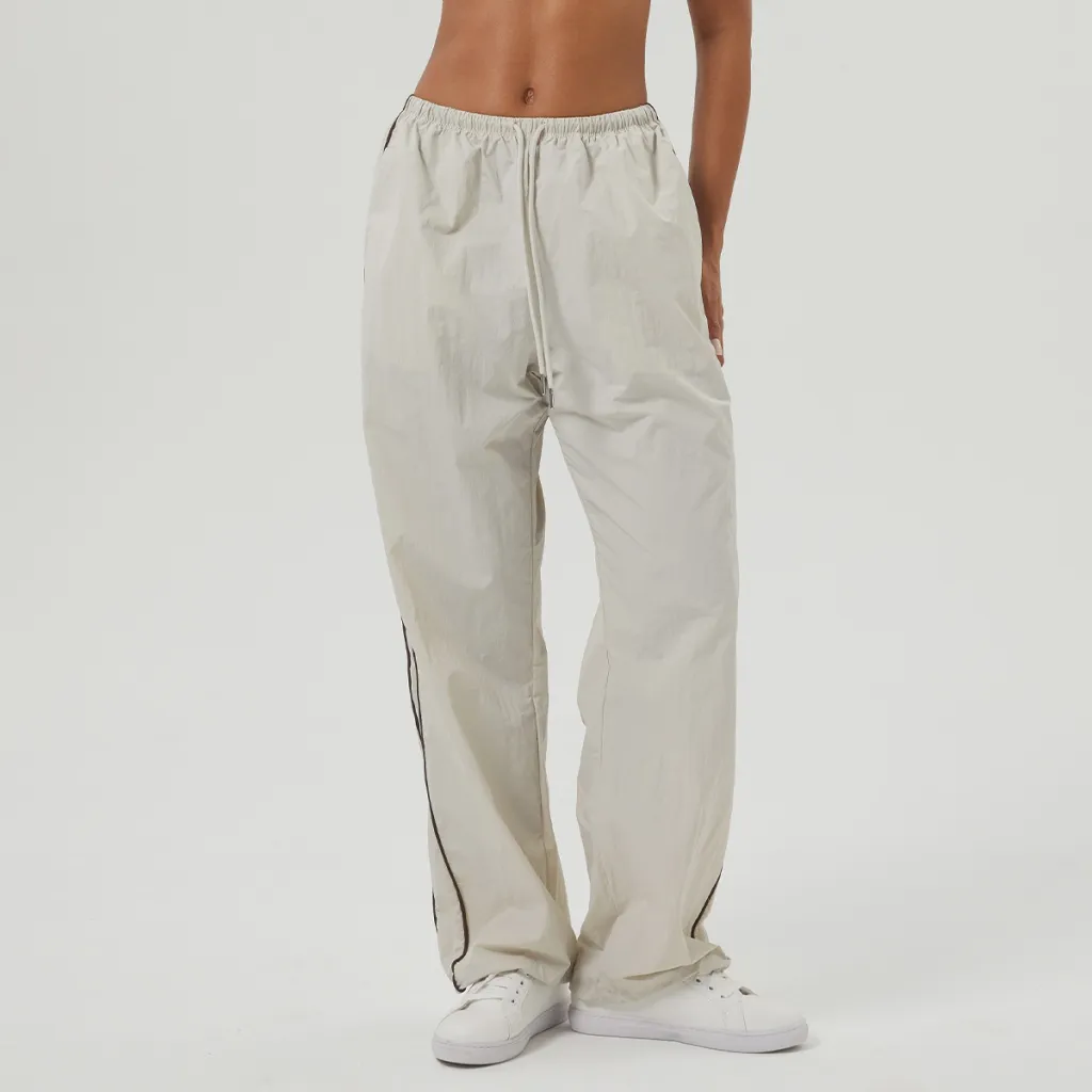 Autumn And Winter New Leisure Cargo Loose Trousers For Women - Sand White