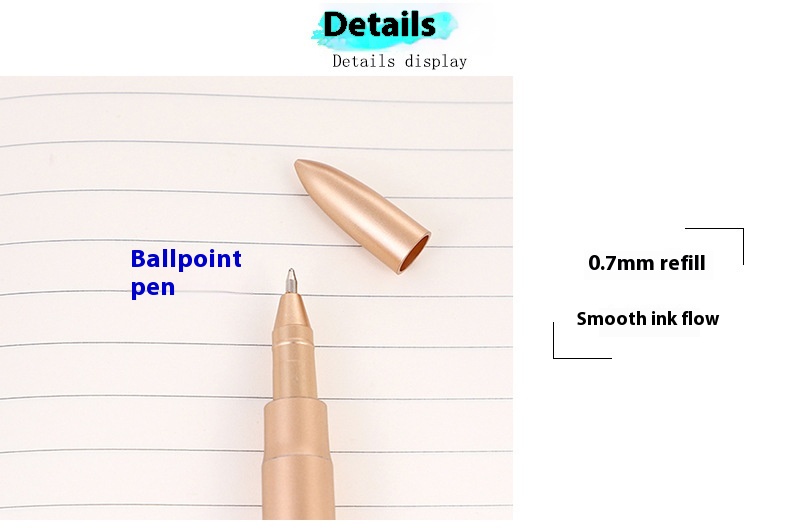 Title 4, Creative Retro Bullet-shaped Ballpoint Pen