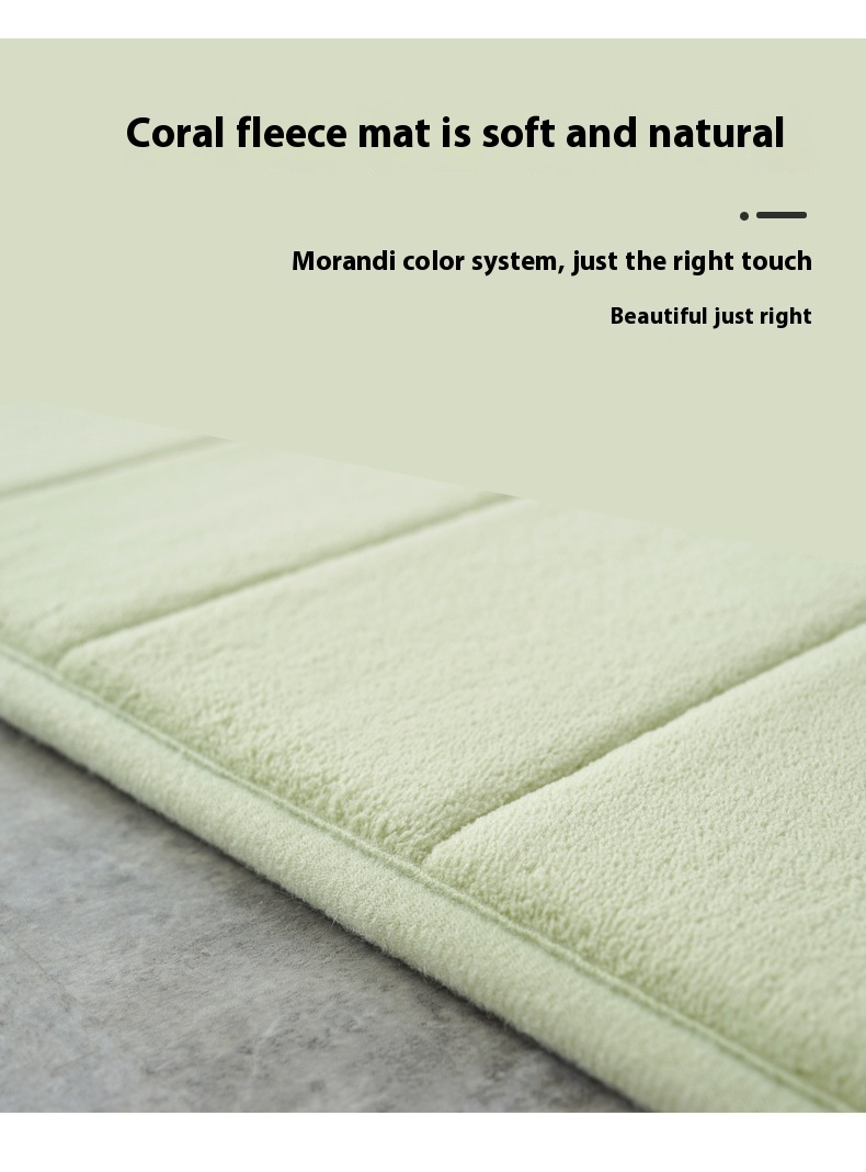 Title 2, Thickened Memory Foam Bathroom Absorbent Floor Mat