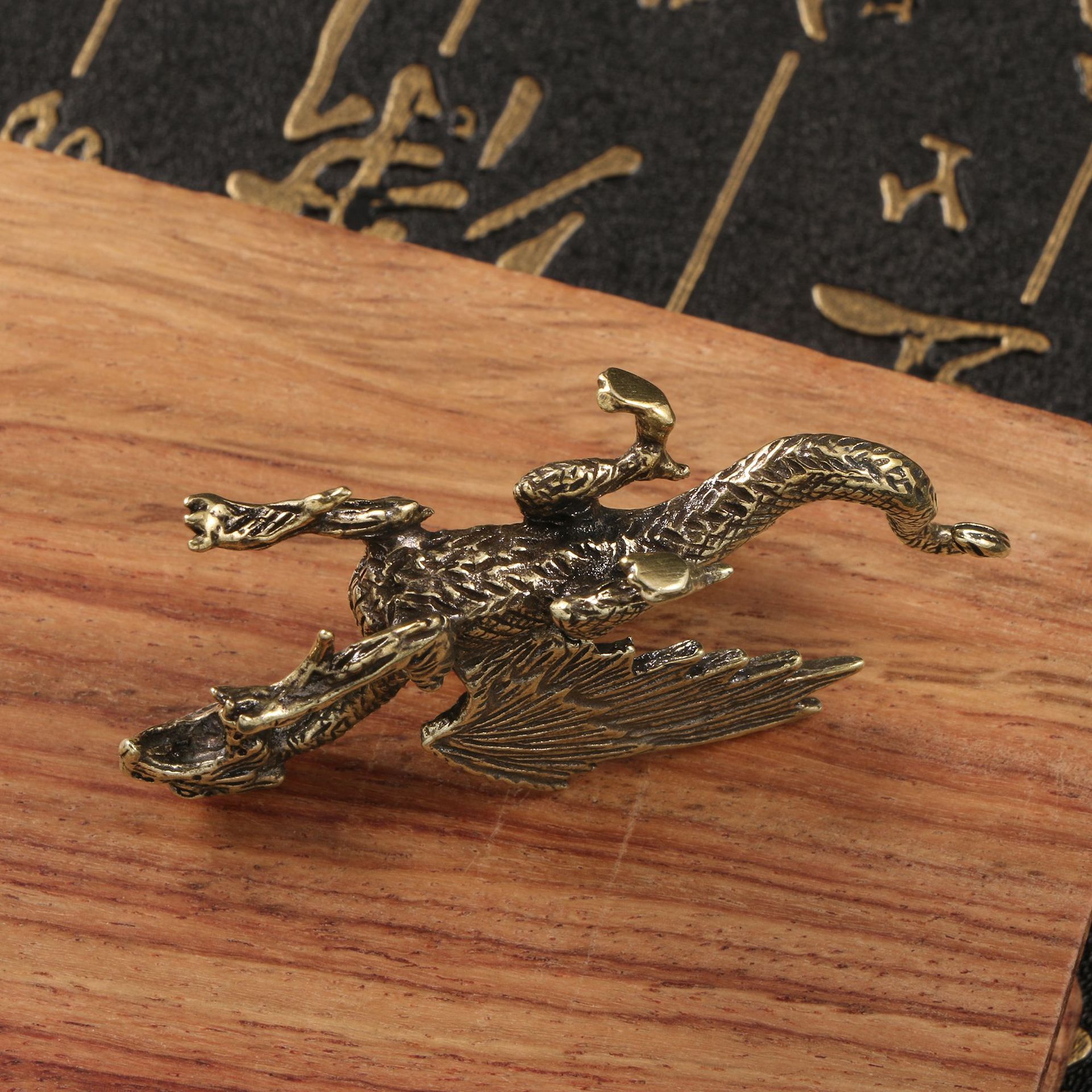 Title 3, Brass Decoration Creative Dinosaur Flying Dragon