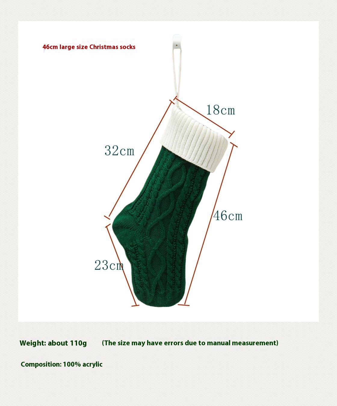 Title 2, Knitted Christmas Decorations Wool Socks Gift B...