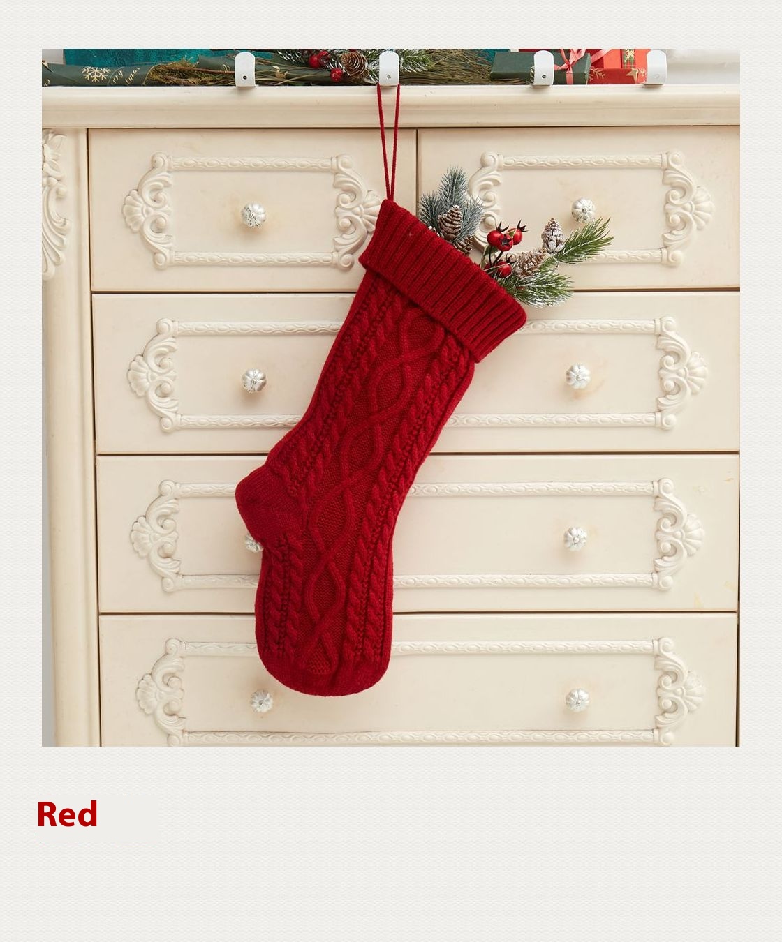 Title 12, Knitted Christmas Decorations Wool Socks Gift B...