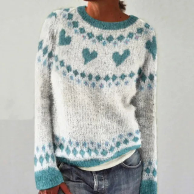 Printed Men's And Women's Round Neck Sweater White - Shop at LoveMi