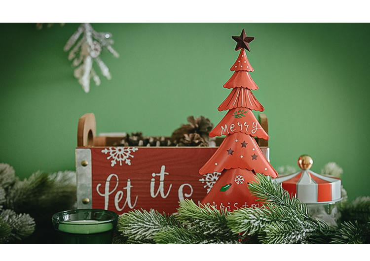 Title 11, Small Metal Iron Sheet Christmas Tree Window Ho...