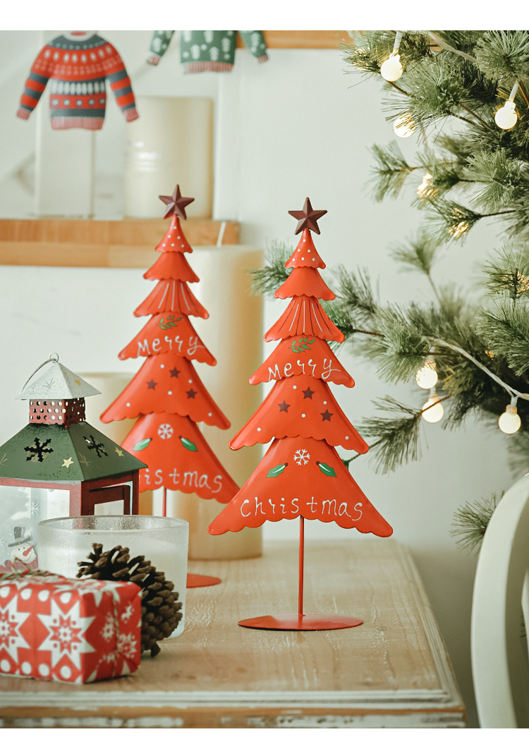 Title 10, Small Metal Iron Sheet Christmas Tree Window Ho...