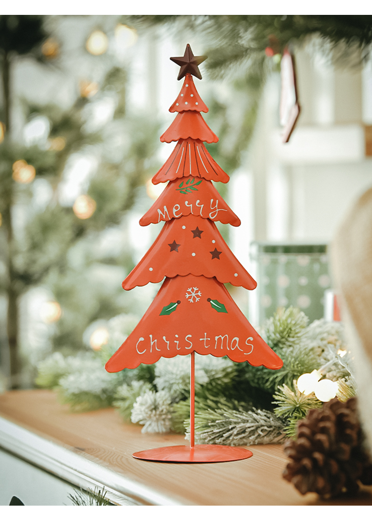 Title 5, Small Metal Iron Sheet Christmas Tree Window Ho...