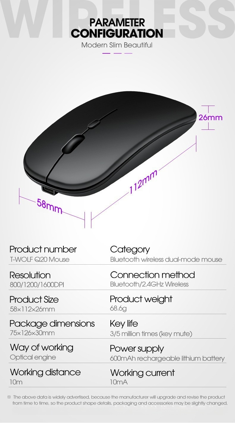 Title 6, Mute Wireless Mouse Gift Game Computer Notebook