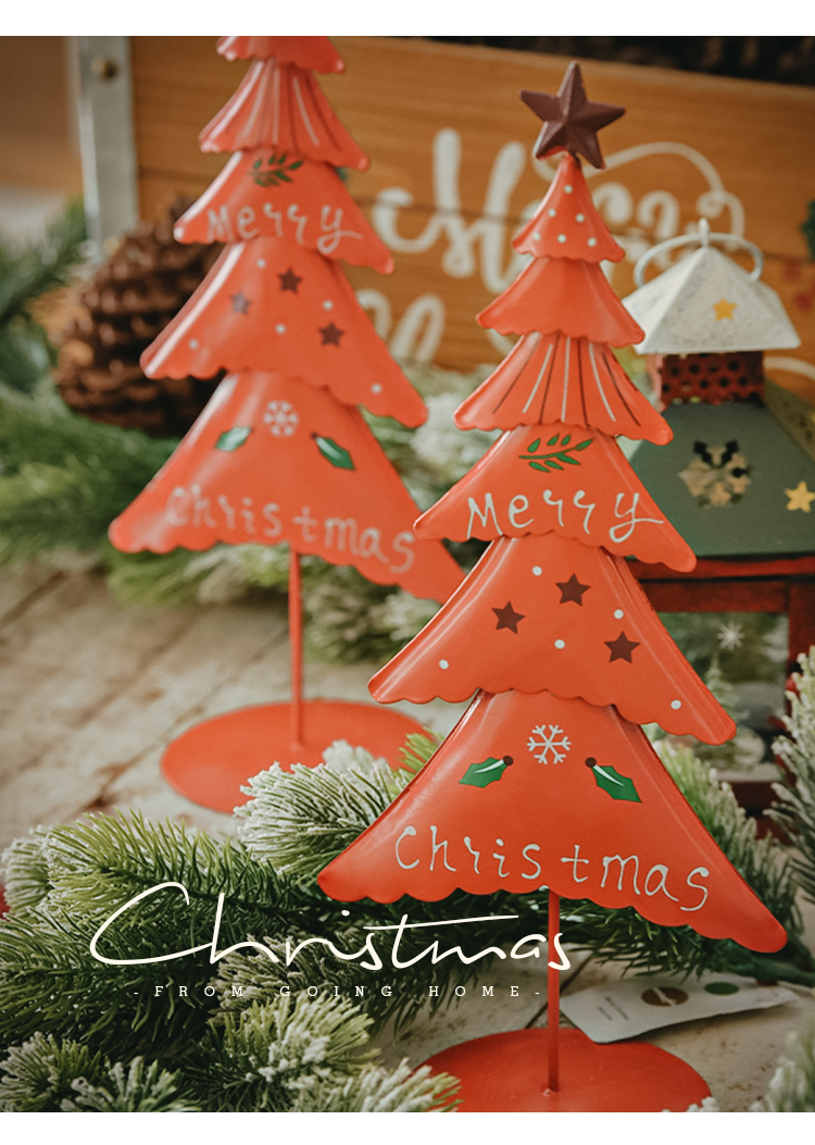 Title 13, Small Metal Iron Sheet Christmas Tree Window Ho...