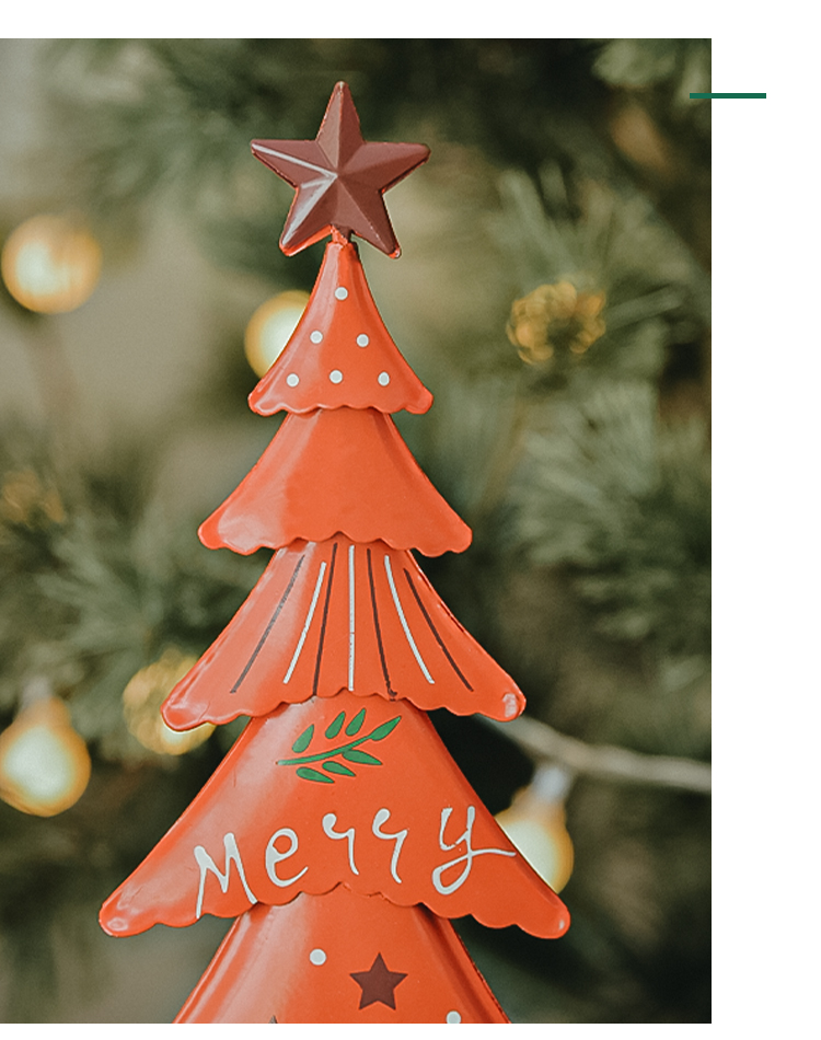 Title 4, Small Metal Iron Sheet Christmas Tree Window Ho...