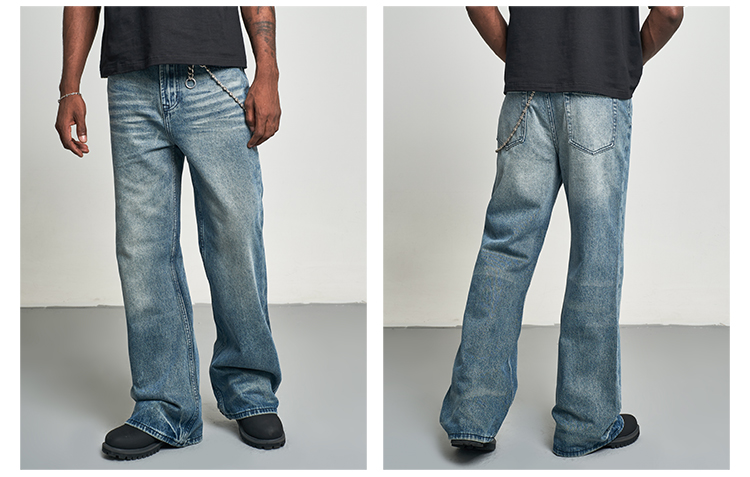 Title 4, Gradient Washed Slimming And Wide Leg Bootcut T...