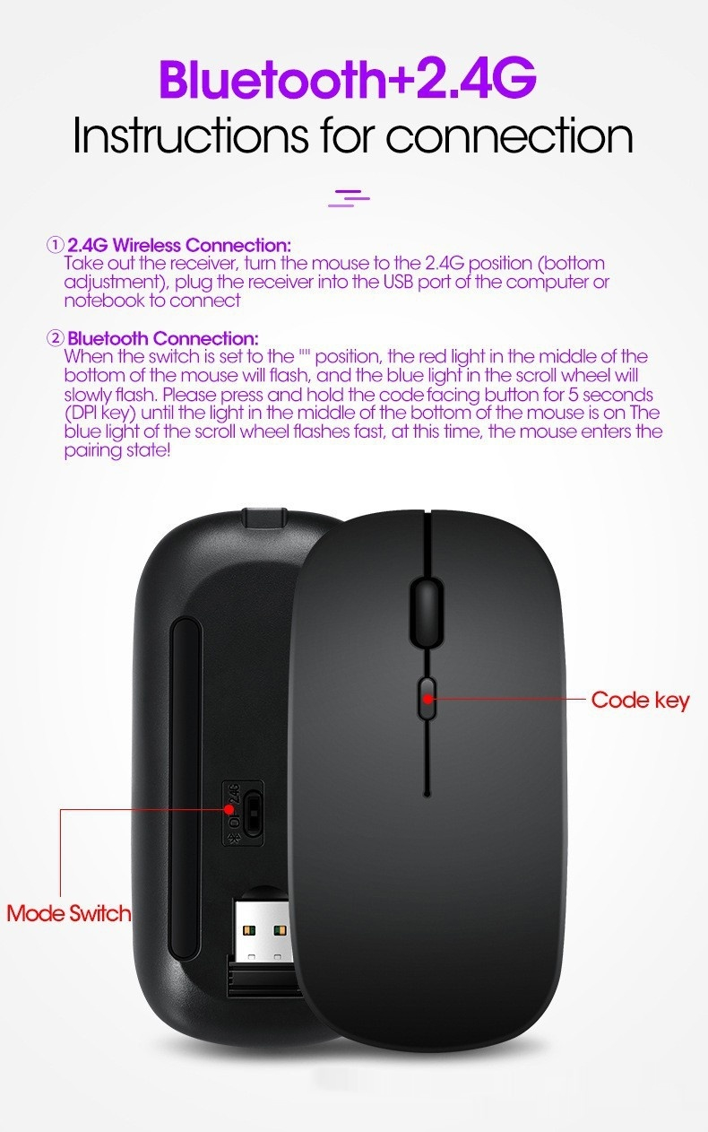 Title 3, Mute Wireless Mouse Gift Game Computer Notebook