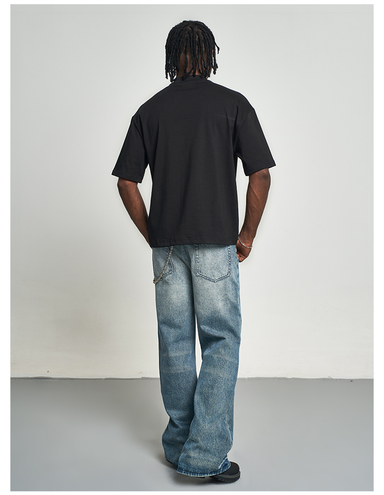 Title 5, Gradient Washed Slimming And Wide Leg Bootcut T...