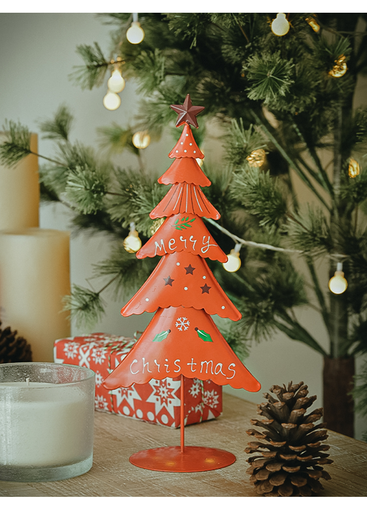 Title 14, Small Metal Iron Sheet Christmas Tree Window Ho...