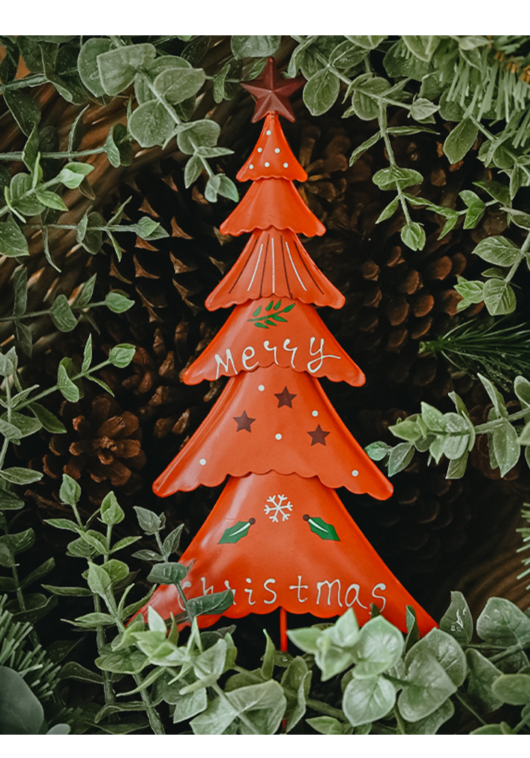 Title 9, Small Metal Iron Sheet Christmas Tree Window Ho...