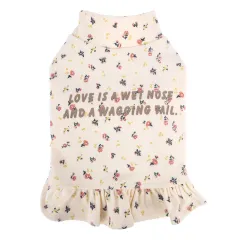 Pet Undershirt Teddy Bichon Thick Small Dog Outer Wear Floral Inner Wear Skirt - Apricot - View 1