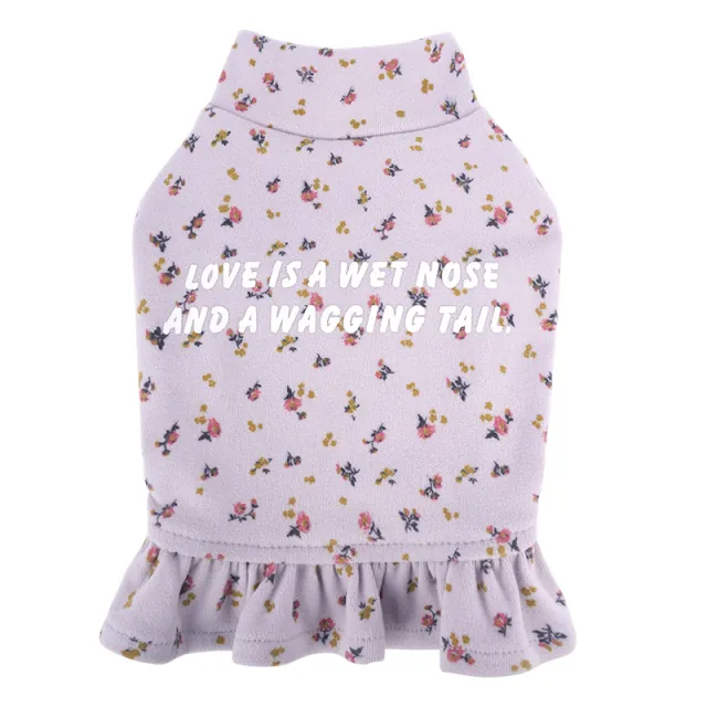 Pet Undershirt Teddy Bichon Thick Small Dog Outer Wear Floral Inner Wear Skirt Light Purple - Shop at LoveMi