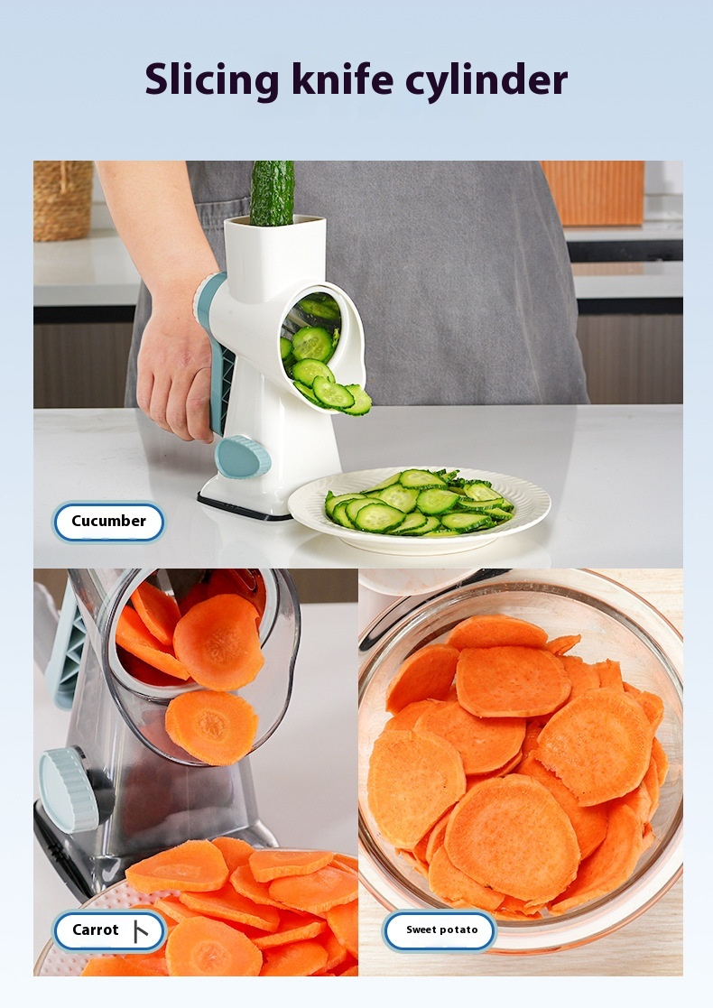 Title 6, Multi-function Vegetable Chopper Hand Roller Sh...