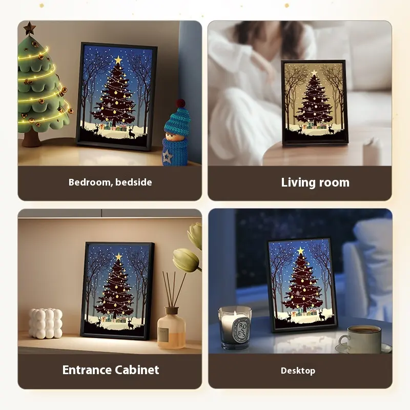 New Luminous Speaker Christmas Tree Painting Bluetooth
